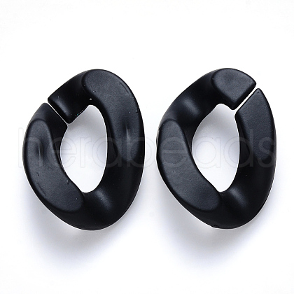 Opaque Spray Painted Acrylic Linking Rings OACR-S036-001A-I07-1