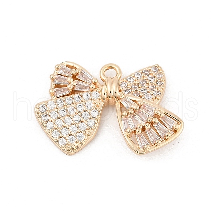 Brass Micro Pave Cubic Zirconia Pendants KK-U051-04G-02-1