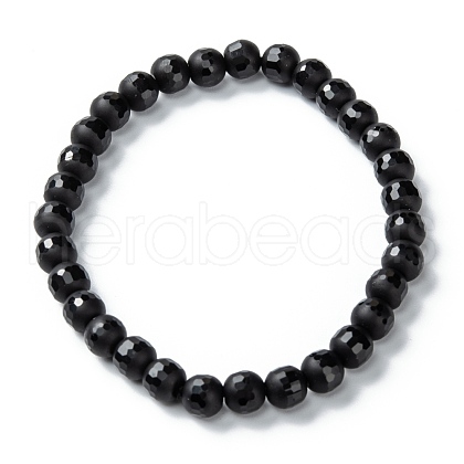 Frosted Glass Beads Stretch Bracelets BJEW-I296-05A-1