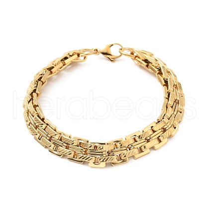 PVD Vacuum Plating 201 Stainless Steel Watch Band Bracelets STAS-E165-03G-1