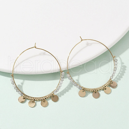 304 Stainless Steel Natural Labradorite Chandelier Earrings EJEW-Z089-36G-02-1