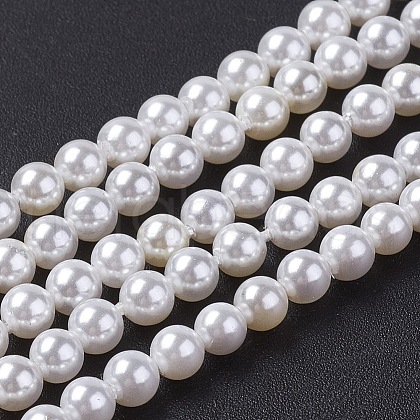 Shell Pearl Bead Strands X-BSHE-P023-5mm-1