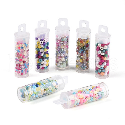 7 Bottles DIY Glass Seed Beads Sets DIY-N006-02B-1