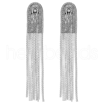 SUPERFINDINGS 2Pcs Fashionable Alloy Tassel Epaulettes FIND-FH0005-41P-1