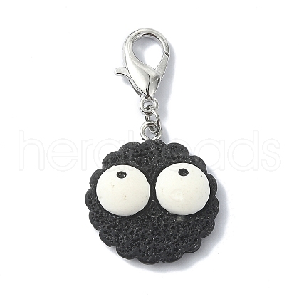 Biscuits with Eyes Opaque Resin Pendant Decorations HJEW-JM01559-1
