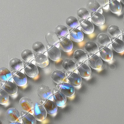 Electroplate Glass Beads GLAA-WH0023-29B-1