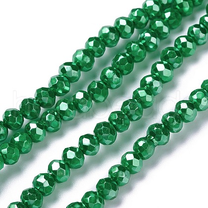Opaque Glass Beads Strands GLAA-H022-02C-1