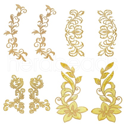  4 Style Polyester Computerized Embroidery Sew on Cloth Patches PATC-NB0001-01-1