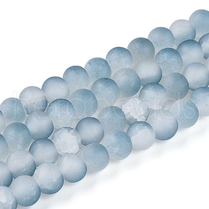 Crackle Glass Beads Strands GLAA-N009-6mm-06-1