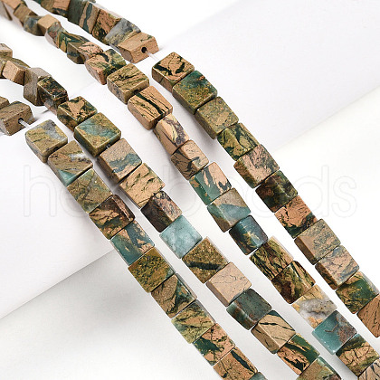 Natural Verdite Stone Beads Strands G-N346-05A-02-1