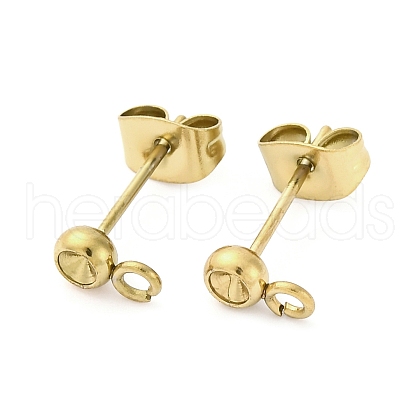 304 Stainless Steel Stud Earring Findings STAS-V003-10G-01-1