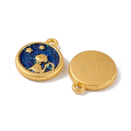 Alloy Enamel Pendants ENAM-M056-15KCG-1