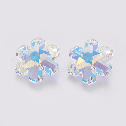 K9 Glass Rhinestone Pendants GLAA-K034-H05-1