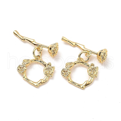 Brass Toggle Clasps KK-B129-20G-1