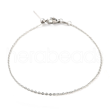 304 Stainless Steel Add a Bead Adjustable Texture Cable Chains Bracelets for Women BJEW-M307-01D-P-1