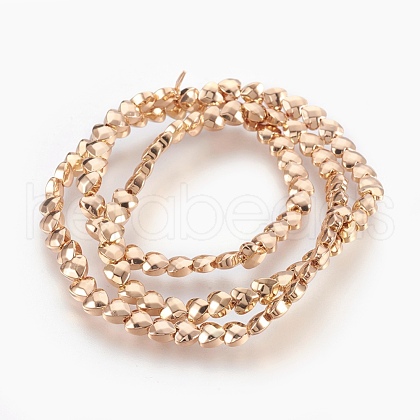 Electroplated Non-magnetic Synthetic Hematite Bead Strand G-E498-10A-01-1