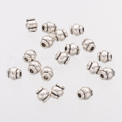 Barrel Tibetan Silver Spacer Beads AB608-NF-1