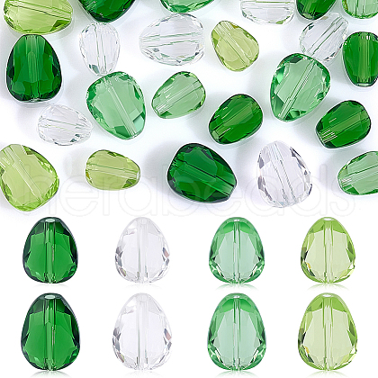 AHADERMAKER 40pcs 8 style Imitation Austrian Crystal Beads SWAR-GA0001-02-1
