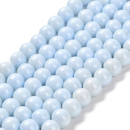 Painted Glass Bead Strands X-DGLA-S071-8mm-B15-1