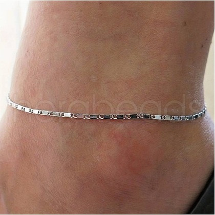 Alloy Oval Link Chain Anklets for Women FS-WGB90F2-02-1