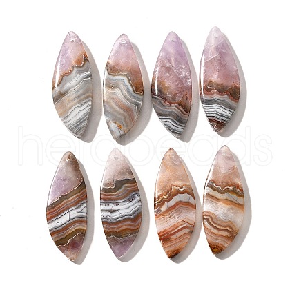 Natural Amethyst Lace Agate Pendants G-A244-07A-1