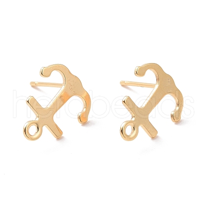 201 Stainless Steel Stud Earring Findings STAS-K241-02G-1
