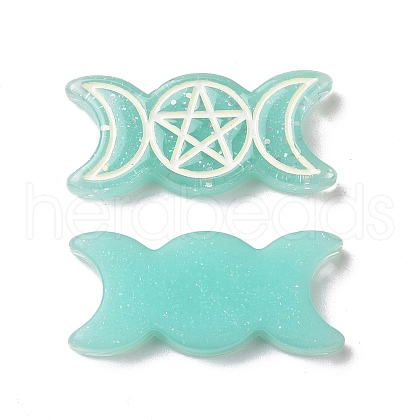 Resin Cabochons RESI-G055-01G-1