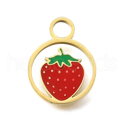 304 Stainless Steel Enamel Charms STAS-K263-89B-G-1