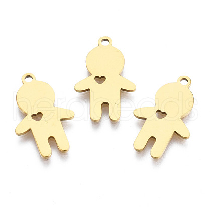 Ion Plating(IP) 201 Stainless Steel Pendants STAS-T044-268G-1