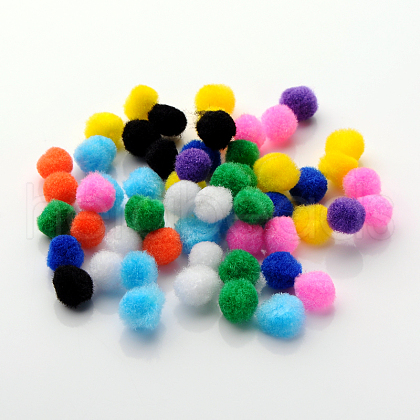 DIY Doll Craft Pom Pom Yarn Pom Pom Balls AJEW-S006-20mm-M-1