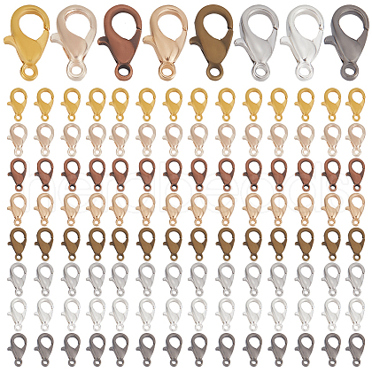 SOFPLATE 800Pcs 8 Colors Zinc Alloy Lobster Claw Clasps FIND-SP0001-32-1