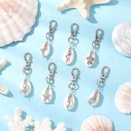Ocean Collection Shell Pendant Decorations HJEW-JM03210-1