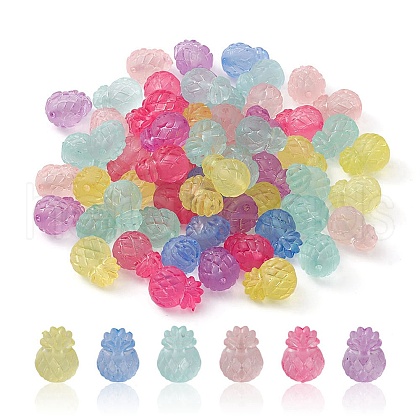 Transparent Frosted Acrylic Beads MACR-YW0002-13-1