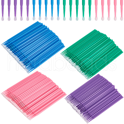 Beebeecraft 4 Bags 4 Colors Cotton Swab Brushes MRMJ-BBC0001-01-1