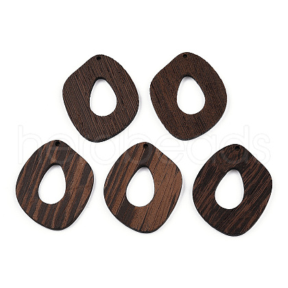 Natural Wenge Wood Pendants WOOD-T023-59-1