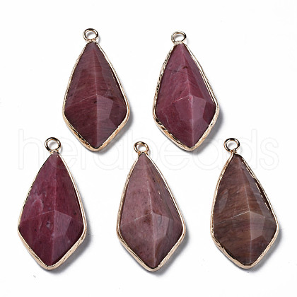 Natural Rhodonite Charms G-Q998-029A-1