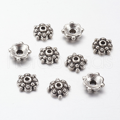 Tibetan Style Alloy Caps LF0664Y-NF-1