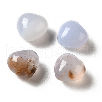Mother's Day Gifts Natural Blue Chalcedony Heart Love Stone G-A209-04A-1