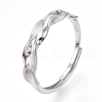 925 Sterling Silver Adjustable Ring Settings STER-T007-06P-1