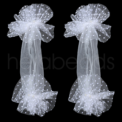 Polyester Lace Fabric with Plastic Arm Sleeves AJEW-WH20009-45-1