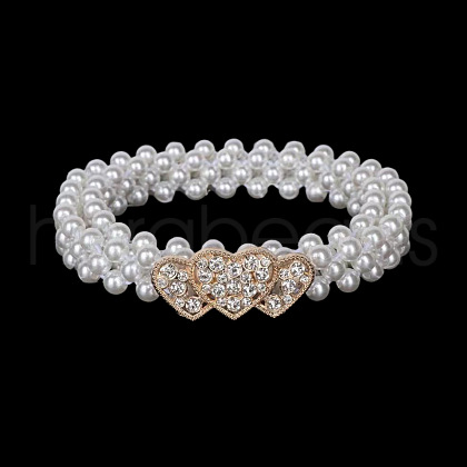 Alloy Crystal Rhinestone & Plastic Imitation Pearl Beaded Waist Belly Chains for Women FS-WG4F3BE-05-1