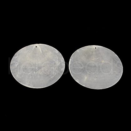 Flat Round Capiz Shell Big Pendants X-SSHEL-R035-13-1