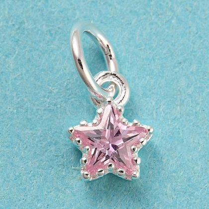 925 Sterling Silver Birthstone Charms STER-G035-01C-04-1