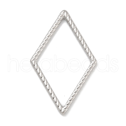 304 Stainless Steel Textured Rhombus Linking Rings STAS-D197-27P-1