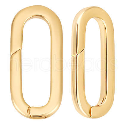 Beebeecraft 10Pcs Brass Spring Gate Rings KK-BBC0015-57G-03-1