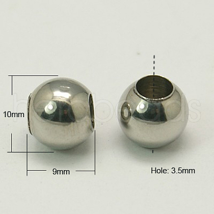 202 Stainless Steel Beads STAS-G011-1-1