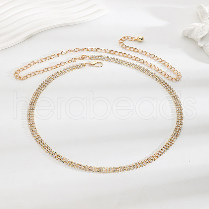 Bohemian Style Alloy Crystal Rhinestone Tennis Chain Waist Belly Chains FS-WG11763-06-1