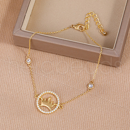Brass Cable Chain Link Bracelet GY4538-1