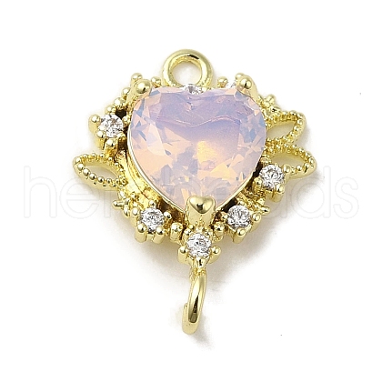 Brass Micro Pave Cubic Zirconia Pendants KK-K371-05G-1