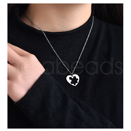 201 Stainless Steel Pendant Cable Chain Necklaces FS-WG816E6-02-1